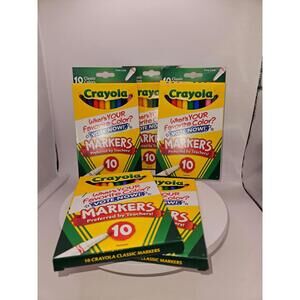Crayola Markers Fine line 10 count - 5 packs - Brand New